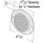 GROTE LIGHTING 40233 Aluminum Two-Hole Mounting Reflectors, Amber
