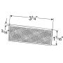 GROTE LIGHTING 40303 Stick-On Rectangular Reflectors, Amber