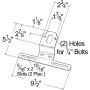 GROTE LIGHTING 43022-5 Universal Steel Offset License Plate Bracket, Black