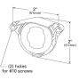 GROTE LIGHTING 43040 License Light Mounting Brackets, White