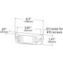 GROTE LIGHTING 43380 Header-Mount Bracket For Small Rectangular Lights, White Kit (42141 + 67050)