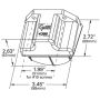 GROTE LIGHTING 43960 License Light Mounting Brackets, Gray