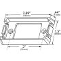 GROTE LIGHTING 43970 Brackets For Small Rectangular Lights, Gray Kit