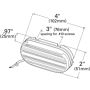 GROTE LIGHTING 45262 Two-Bulb Oval Pigtail-Type Clearance Marker Lights, Optic Lens