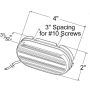 GROTE LIGHTING 45263 Two-Bulb Oval Pigtail-Type Clearance Marker Lights, Optic Lens