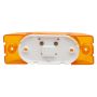 GROTE LIGHTING 45443 Two-Bulb Turtleback® Clearance Marker Lights, No-Splice, Optic Lens, Amber