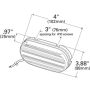 GROTE LIGHTING 46703 Single-Bulb Oval Clearance Marker Lights, Optic Lens