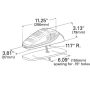 GROTE LIGHTING 46823 OEM-Style Large Aerodynamic Cab Marker Light, Amber
