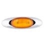 GROTE LIGHTING 47953 MicroNova® LED Clearance Marker Lights, Amber, with Chrome Bezel