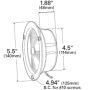 GROTE LIGHTING 50222 STT LAMP,RED,DURAMOLD HSING,DBLE CONTACT