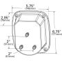 GROTE LIGHTING 50902 STT LAMP,RED, 3-STUD GMC,TORSION-MNT RH