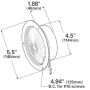 GROTE LIGHTING 52522 Economy Stainless Steel Light, Double Contact