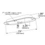 GROTE LIGHTING 52592-5 Oval LED Stop Tail Turn Light, Chrome Trim Ring