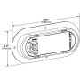 GROTE LIGHTING 53622 SuperNova® Oval LED Stop Tail Turn Lights, Black Theft-Resistant Flange