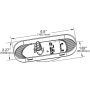 GROTE LIGHTING 54193 SuperNova® Oval LED Side Turn Marker Lights, Grommet Mount, Hard Shell