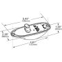 GROTE LIGHTING 54233 SuperNova® Oval LED Side Turn Marker Lights, Surface Mount, Hard Shell