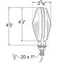 GROTE LIGHTING 55220 Thin-Line Double-Face Light, Single Contact
