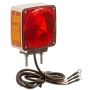 GROTE LIGHTING 55340 Two-Stud Chrome Light with Pigtail, Red/Amber