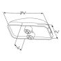 GROTE LIGHTING 60421 Small Rectangular LED Utility Light, Clear
