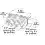 GROTE LIGHTING 62291 BACK-UP LAMP,CLR,RECTANGULAR SURFACE MNT