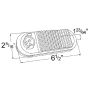 GROTE LIGHTING 62561 Supernova® Oval Single-System LED Backup Light, Grommet Mount