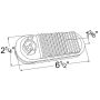 GROTE LIGHTING 62601 SuperNova® Oval Dual-System LED Backup Light, Horizontal Grommet Mount, Male Pin