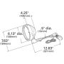 GROTE LIGHTING 63921 PAR 46 HAND ADJUSTABLE SPOT LAMP, CLEAR