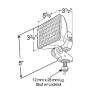GROTE LIGHTING 64611 Composite Work Lights, Top Mount, Flood, 12V