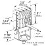 GROTE LIGHTING 64H01-5 CLEAR, LED SQUARE WORK LAMP, RETAIL PACK