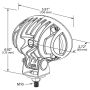 GROTE LIGHTING 64W11 Trilliant® Oval LED Work Lights, Close Range, 2000 Lumens, Deutsch, 9-32V
