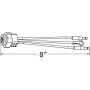 GROTE LIGHTING 66841 Stop Tail Turn Three-Wire Plug-In Pigtails for Male Pin Lights, 8