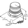 GROTE LIGHTING 77483 Mighty Mini LED Strobe Lights, Magnet Mount with Auxiliary Power Cord
