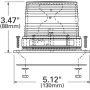 GROTE LIGHTING 78093 Material Handling LED Beacon, Class II, Permanent Mount, Short Lens