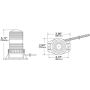 GROTE LIGHTING 78113 Material Handling LED Beacons, Class III, Permanent Mount, Tall Lens