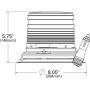 GROTE LIGHTING 78861 Medium Profile Class II & Class III LED Beacons, Vacuum Mount, Class II, White