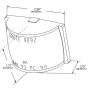 GROTE LIGHTING 90923 REPLACEMENT LENS, YELLOW, FOR 46283