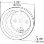 GROTE LIGHTING 91950 Closed Back Grommet For 4