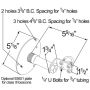GROTE LIGHTING 93600 Strobe & Beacon Mounting Brackets For Mirror Bracketry, w/ 1