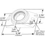 GROTE LIGHTING 93760 Surface Mount Bracket, Gray