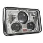 GROTE LIGHTING 94401-5 LED Sealed Beam Headlights, 4x6, High/Low Beam Combo, 9-30V