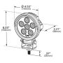 GROTE LIGHTING BZ101-5 BriteZone® LED Work Light, 1600 Raw Lumens, Round