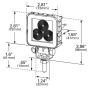 GROTE LIGHTING BZ601-5 BriteZone™ LED Work Lights, 775 Raw Lumens, Mini Square