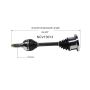 GSP NCV10013 Cadillac, Oldsmobile CV Axle Assembly  - Front