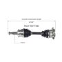 GSP NCV10017XD Chevrolet, GMC CV Axle Assembly  - Front