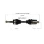 GSP NCV10031 Buick, Chevrolet, Oldsmobile, Pontiac... (FWD) CV Axle Assembly  - Front Left