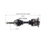 GSP NCV10035 Chevrolet, GMC (4WD) CV Axle Assembly  - Front
