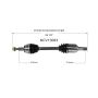 GSP NCV10063 Dodge, Jeep (3.0, 3.6, 5.7) CV Axle Assembly  - Front Left