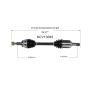 GSP NCV10065 Dodge, Jeep (3.0, 3.6, 5.7, 6.4) CV Axle Assembly  - Front Left