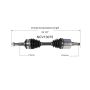 GSP NCV10075 Chevrolet, Pontiac (FWD) CV Axle Assembly  - Front Left