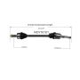 GSP NCV10101 Buick, Cadillac (2.0, 3.0, 3.6) CV Axle Assembly  - Rear Left